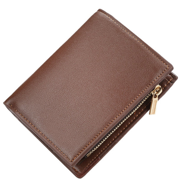 Engraved Wallets For Men Ultra-Thin Young Short PU leather Wallet