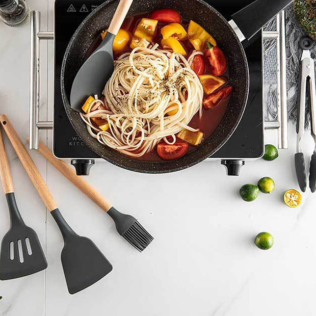 Silicone Kitchenware Cooking Utensils Set Non-stick Cookware Spatula Set