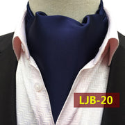 Men Vintage Cashew Floral Wedding Formal Cravat Ascot Scrunch