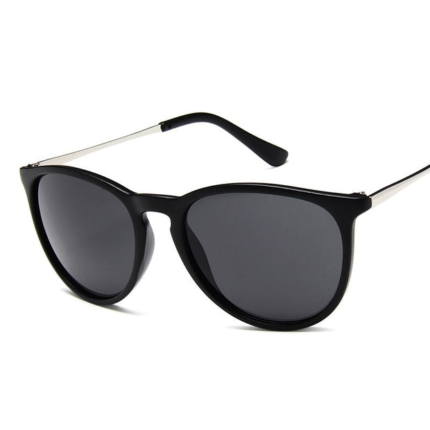 Brand Designer Round Cat Eye Sunglasses Man Retro Shades Male