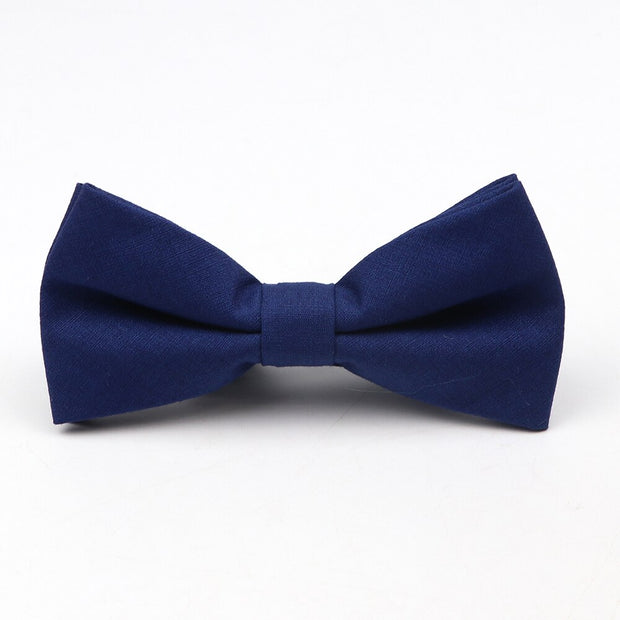Soft Polyester Solid 15 Colors Father-son Bowtie Set