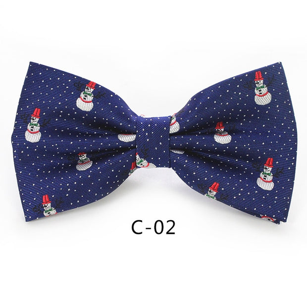 Bow Ties for Mens Shirt  Snowflake Christmas Tree Pattern
