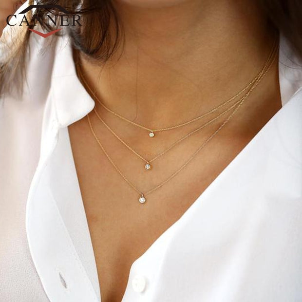 2/2.5/3/3.5/4mm Zircon 925 Sterling Silver Choker Necklace for Women