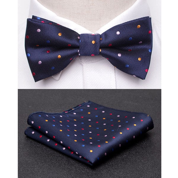Men Bowtie Cravat Set Fashion Butterfly Party Wedding Ties