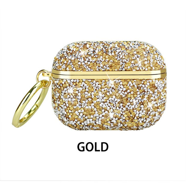 for Airpods Pro 2 1 Cover Cute Bling Diamond Airpod Earphone Accessories Air Pods Protector with Keychain for Airpods Cases