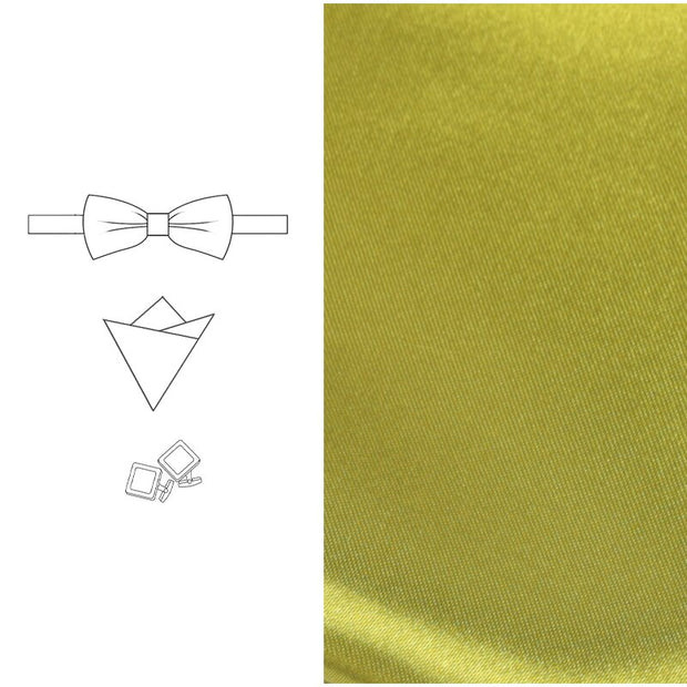 Men Bowtie Cufflinks Cravat Set Solid Butterfly Ties