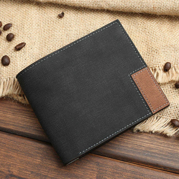 New Free Name Engraving Short PU Leather Men Wallets Fashion Coin Pocket