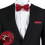 Butterfly Hanky Cufflinks Tassel Brooch Polyester Jacquard Woven Bowtie