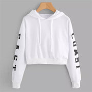 Sweatshirt Letters Hooded Womens Autumn Long Sleeve Hoodie