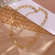 OT Chains for Women Vintage Gold Color Necklace 2022 Trend Fashion