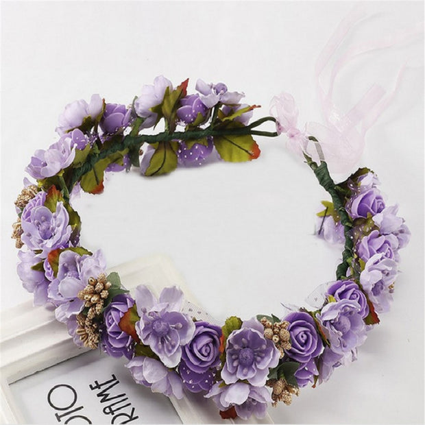 Rustic Bridesmaid Hair Flower Headbands Wedding Hair Accessories Bridal