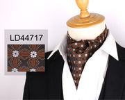 Jacquard Floral Paisley Men Cashew Tie Wedding Formal Cravat Ascot