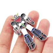 Metal UFO Robot Enamel Pins Grendizer Anime Brooches Gifts for Women Men