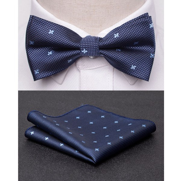 Men Bowtie Cravat Set Fashion Butterfly Party Wedding Ties