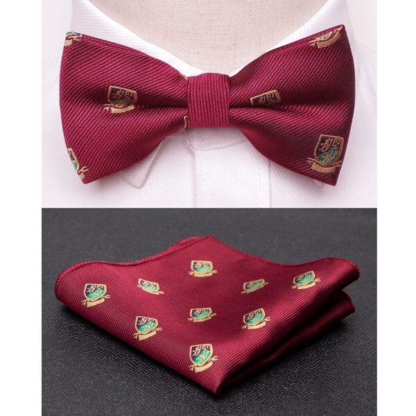 Men Bowtie Cravat Set Fashion Butterfly Party Wedding Ties