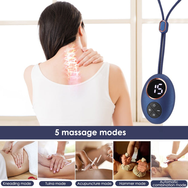 Smart Neck Massager Heating EMS Pulse Neck Massage Apparatus