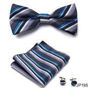 New Paisley  Bow Tie for men Wedding Bowtie Handkerchief Cufflink Set