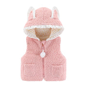Toddler Baby Girls Boys Vest Kids Warm Clothes Solid Outdoor Fleece Waistcoat