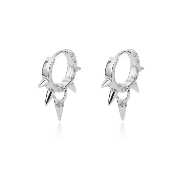 Hip-Hop Punk Hoop Earrings for Women Girls Luxury Stainless Steel Gold Color Hoops