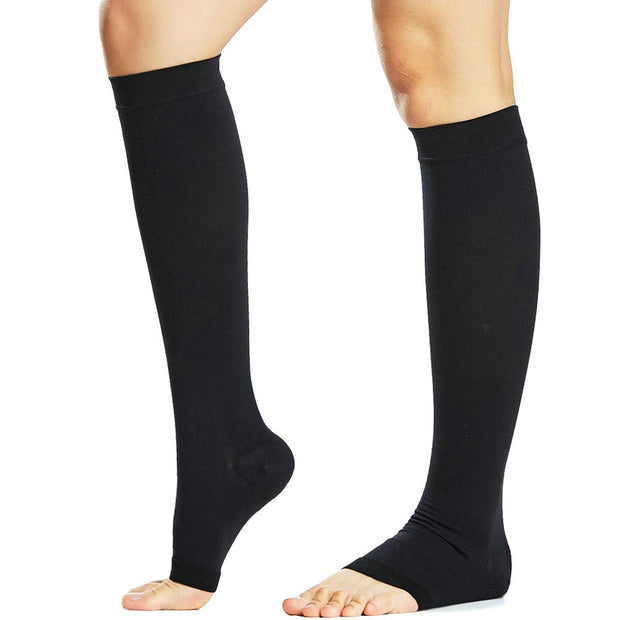 Open Toe Knee High Calf Compression Socks