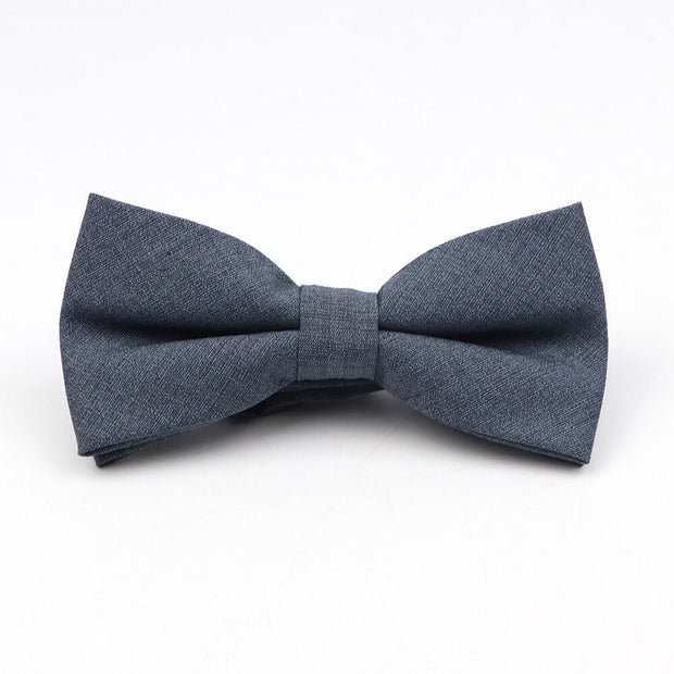 Soft Polyester Solid 15 Colors Father-son Bowtie Set