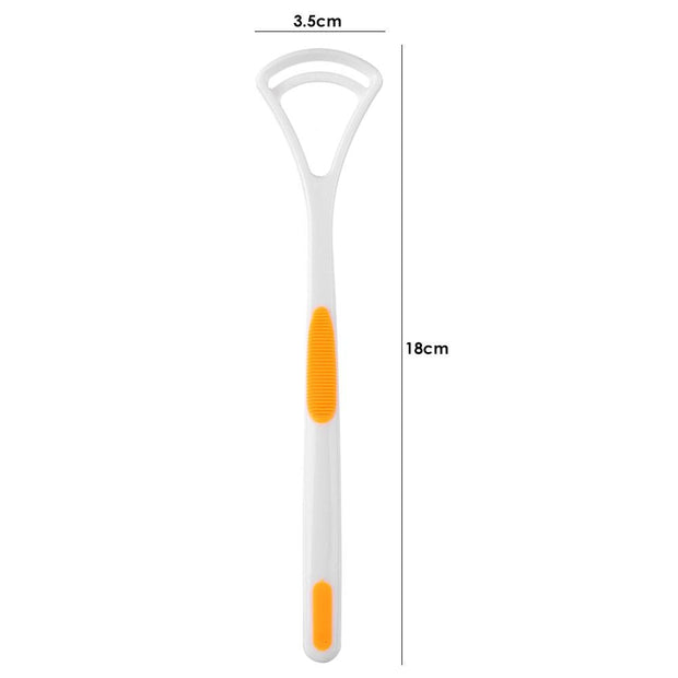 Tongue Brush Tongue Scraper Cleaner Anti-slip Design 180x35mm