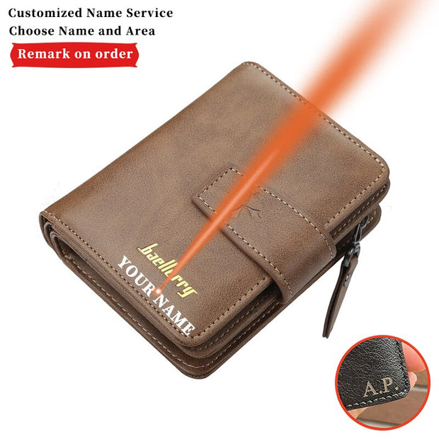Zipper Card Holder High Quality Fashion Male Purse New PU Leather Coin Holder