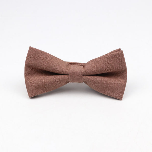 Soft Polyester Solid 15 Colors Father-son Bowtie Set