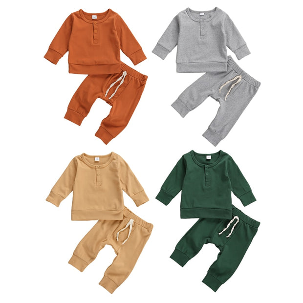 0-18M Toddler Infant Baby Boy Girl Autumn Clothing Set 2Pcs