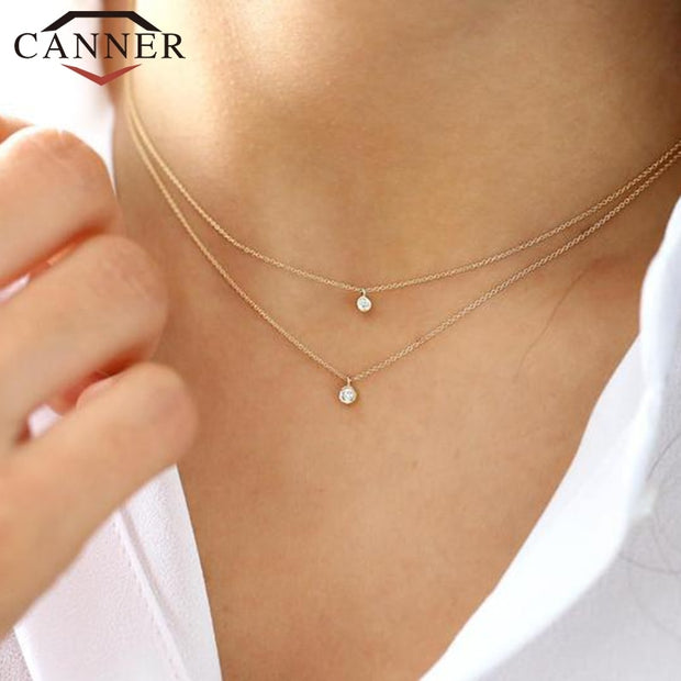 2/2.5/3/3.5/4mm Zircon 925 Sterling Silver Choker Necklace for Women
