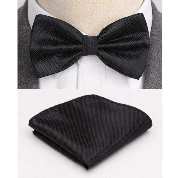 Men Bowtie Cravat Set Fashion Butterfly Party Wedding Ties