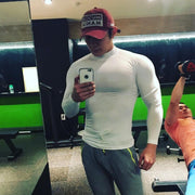 Gym Fitness Skinny T-shirt Men Compression Quick dry Long sleeve Shirt Male