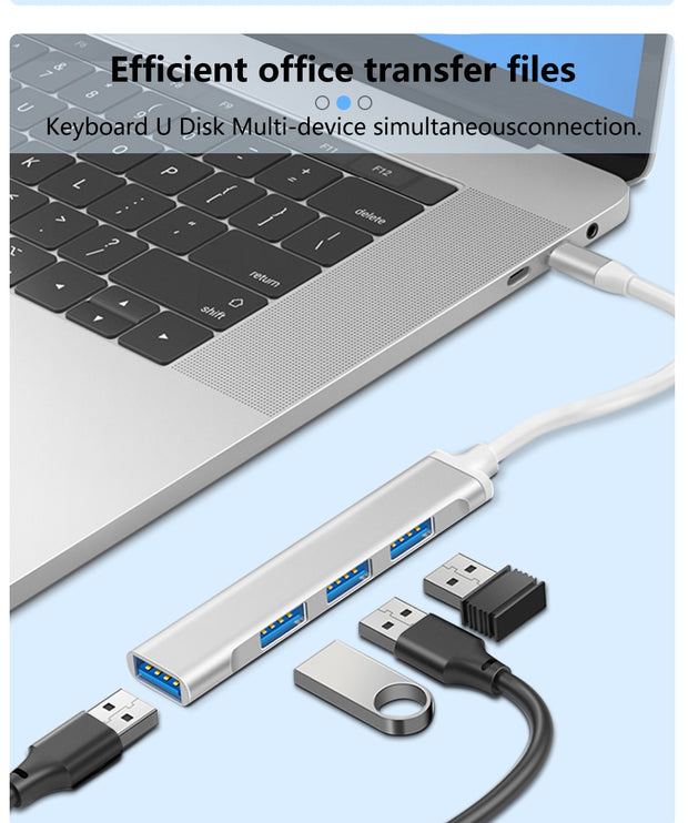USB To Type C Adapter USB C HUB 3.0 Type C 4 Port Multi Splitter Adapter OTG