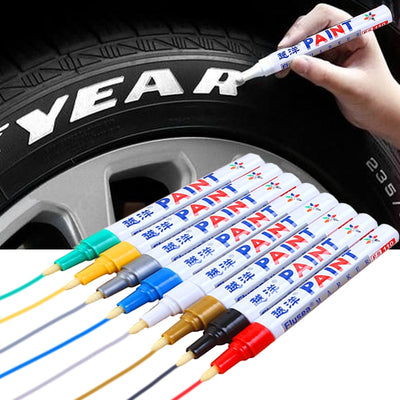 1 Pc Car Paint Pen Waterproof Car Wheel Tire Oily Painting Mark Pen Permanent Paint