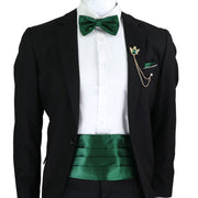 New Fashion Mens Cummerbund Bow Tie Brooch Set