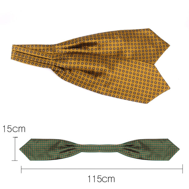Jacquard Floral Paisley Men Cashew Tie Wedding Formal Cravat Ascot