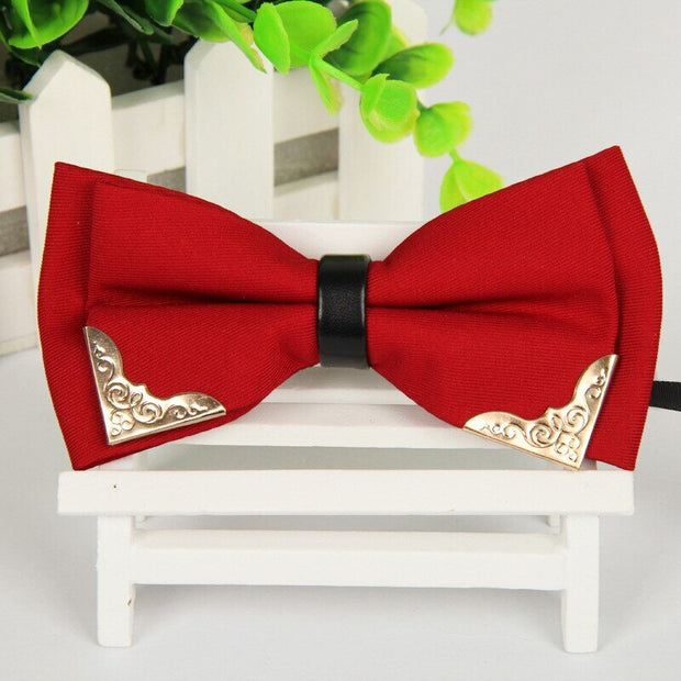 SHENNAIWEI men navy blue bow ties High grade Metal design