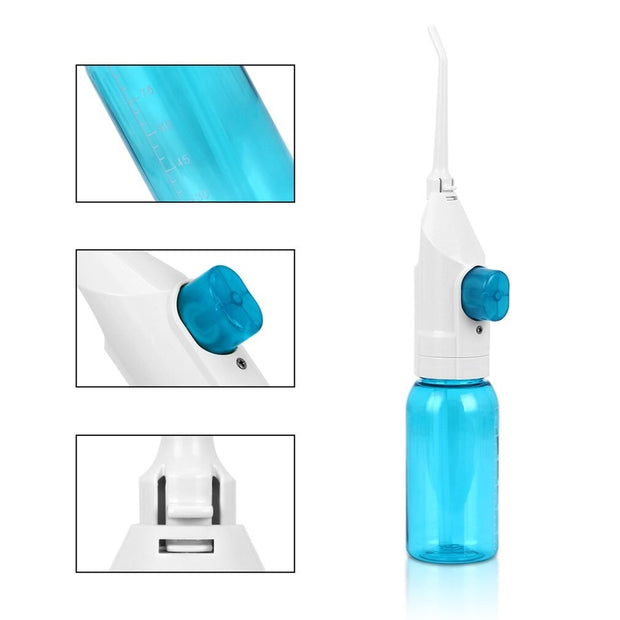 80ml  2 Tips Oral Irrigator Dental Hygiene Portable Nasal Water Flosser