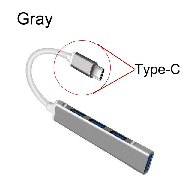 USB To Type C Adapter USB C HUB 3.0 Type C 4 Port Multi Splitter Adapter OTG