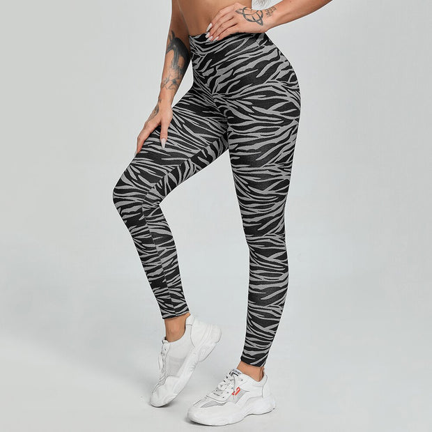 Fitness Leopard Leggings For Women Workout Yoga Pants Scrunch Butt