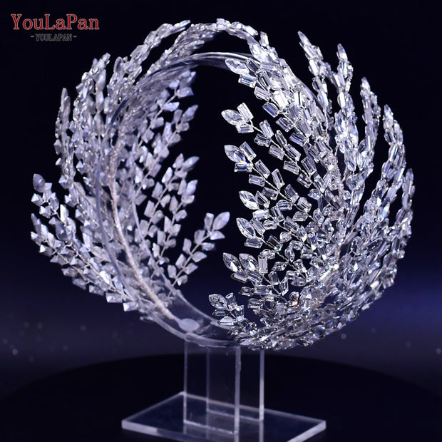 YouLaPan HP425 Wedding Tiara and Crown Rhinestone Headpiece Wedding Hair Accessories 
