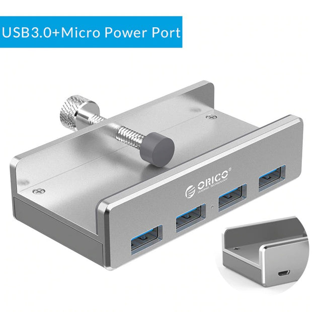 ORICO Aluminum MH4PU 4 Ports USB 3.0 HUB High Speed Display Splitter Adapter