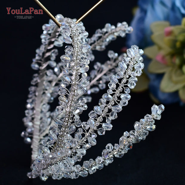 YouLaPan HP425 Wedding Tiara and Crown Rhinestone Headpiece Wedding Hair Accessories 