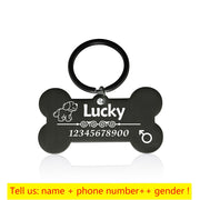 Engraved Pet Id Tags Custom Metal Bone Collar for Cat Silent Tag Personalized Collar