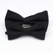 Soft Polyester Solid 15 Colors Father-son Bowtie Set