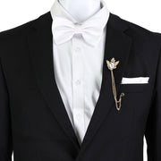 Butterfly Hanky Cufflinks Tassel Brooch Polyester Jacquard Woven Bowtie