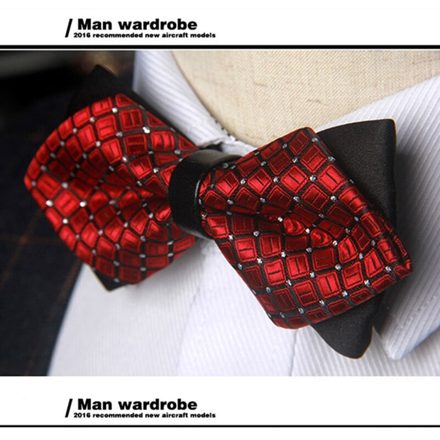 mens bow arrow red pointed black and gold fashion