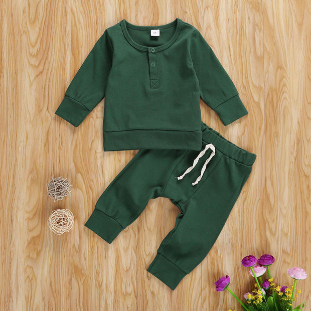 0-18M Toddler Infant Baby Boy Girl Autumn Clothing Set 2Pcs