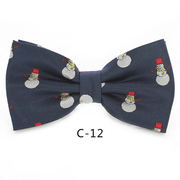 Bow Ties for Mens Shirt  Snowflake Christmas Tree Pattern