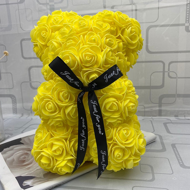 Romantic Valentine Day Creative Eternal Flower Rose Bear Christmas Gif